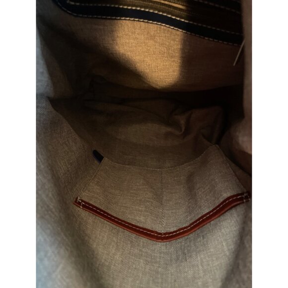 Liodu Blue Leather Backpack With Buckle Strap & Zipper Pockets - Picture 7 of 11